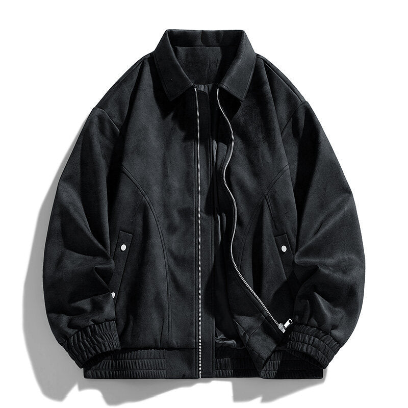 Novel Suede Bomber Jacket