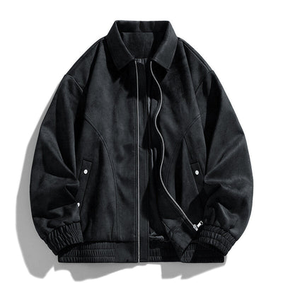 Novel Suede Bomber Jacket