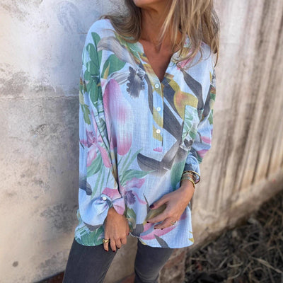 NORTHLINE STUDIO | TROPICAL PRINT BLOUSE