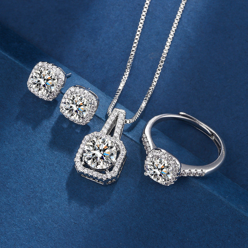 Aria Square Radiant Set | White Gold 16k