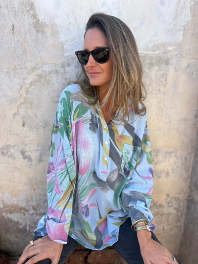 NORTHLINE STUDIO | TROPICAL PRINT BLOUSE