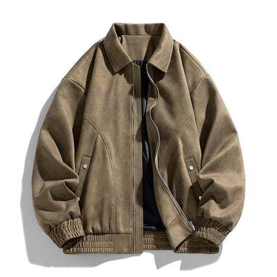 Novel Suede Bomber Jacket
