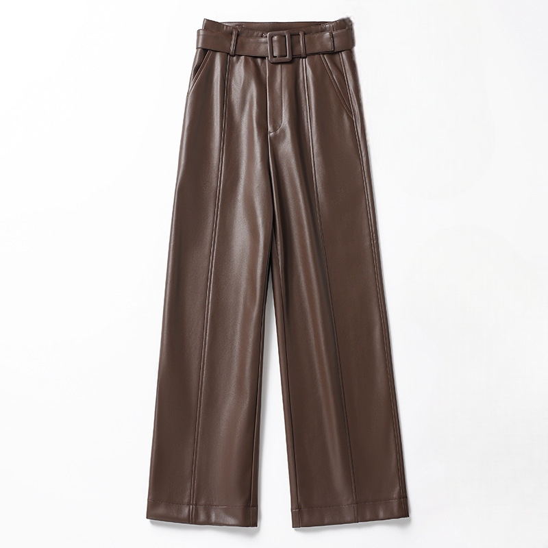 Serrano Belted Leather Pants
