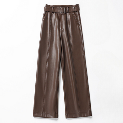 Serrano Belted Leather Pants