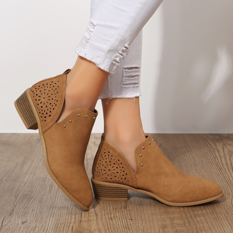 BELMONTE MILANO | LOW CUT PERFORATED ANKLE BOOT