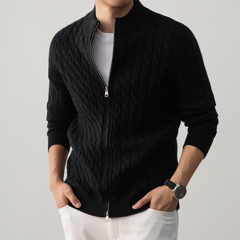 Sterling Wool Zip-Up Cardigan