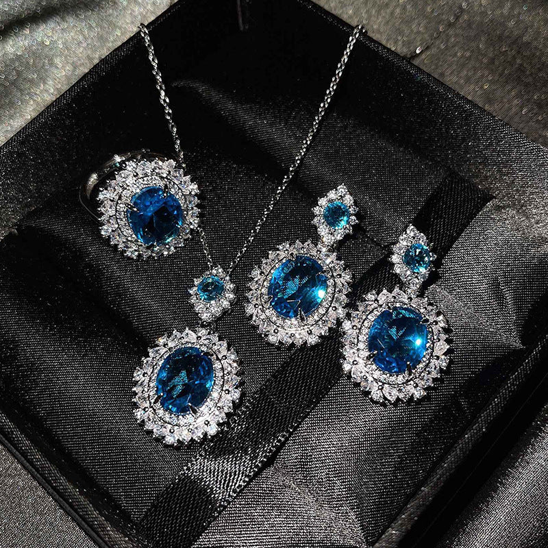 Vespera Aetherin Blue Set | White Gold 18k