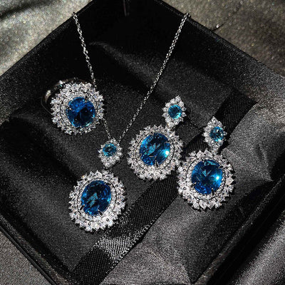 Vespera Aetherin Blue Set | White Gold 18k