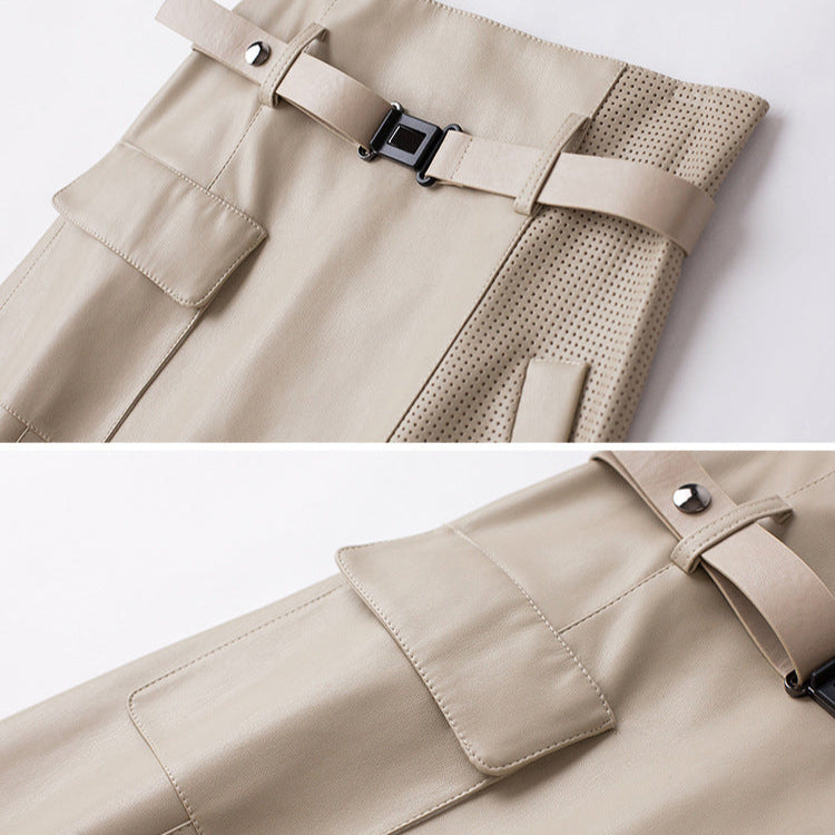 Vella Sheepskin Leather Skirt