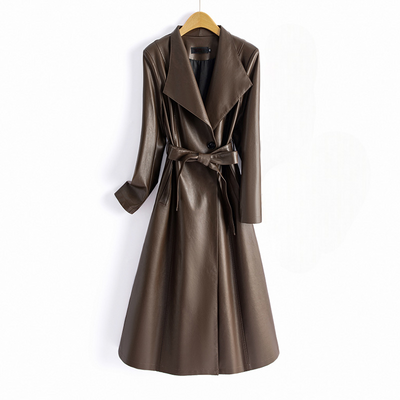 Brooklyn Leather Trench Coat