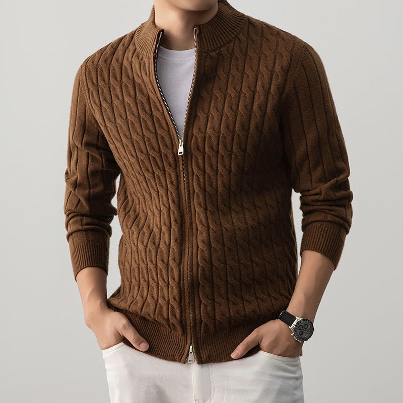 Sterling Wool Zip-Up Cardigan