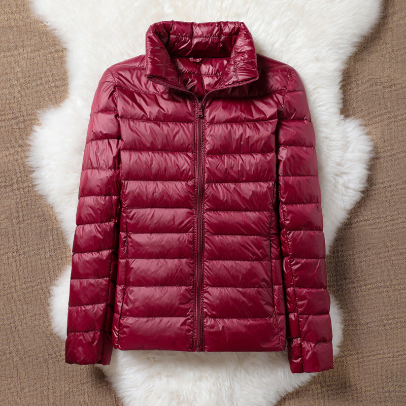 THE SERENA PUFFER JACKET | DARKRED