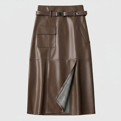 Vella Sheepskin Leather Skirt