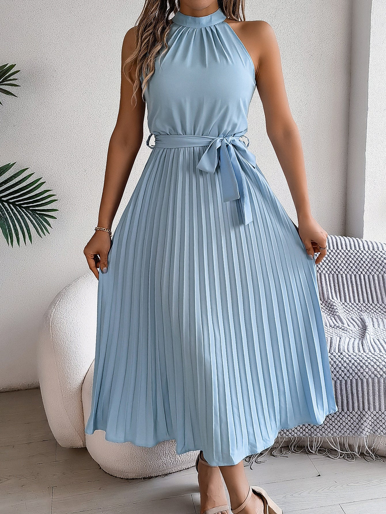 Kelina - Pleated Waist Retro Summer Dress