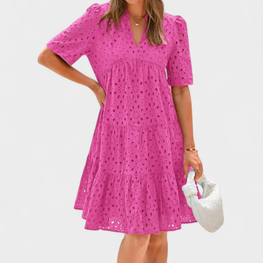 MADELINE | EYELET TIERED DRESS