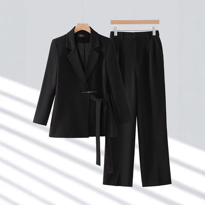Gabriella | Women’s Tailored Suit Set with Long Blazer