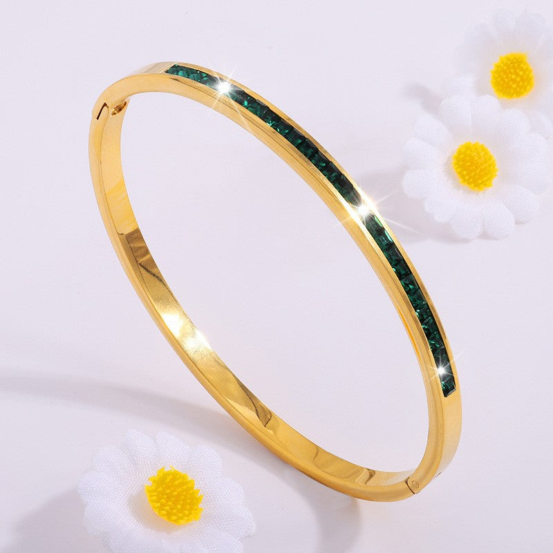 Liora Bellanotte Bracelet Green | Gold 16k