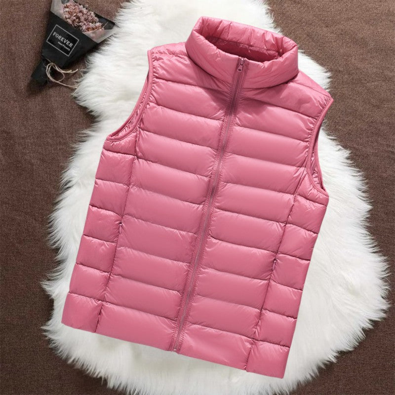 THE ELARA PUFFER VEST | SALMON