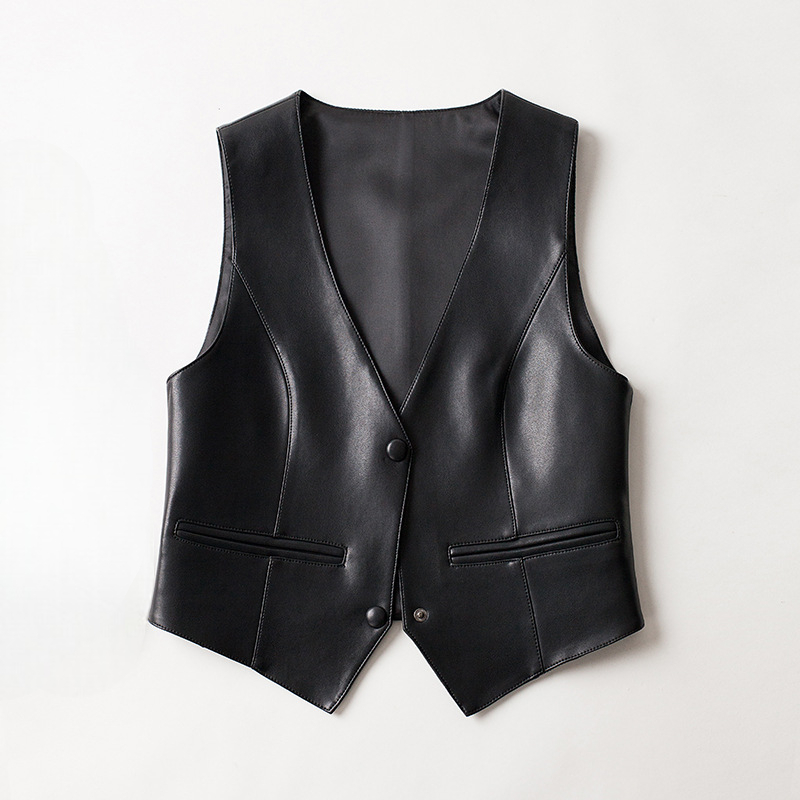 Angelina Sheepskin Leather Vest