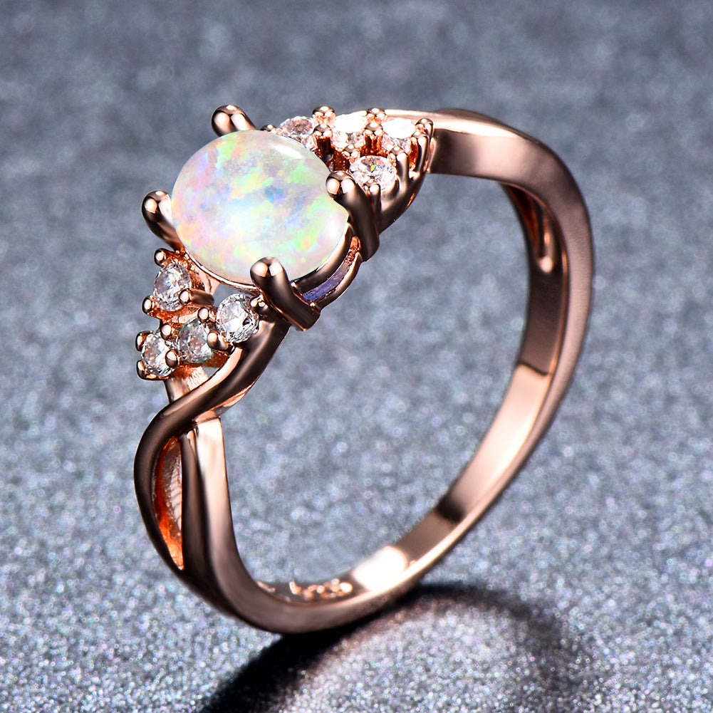 Sylva Moonhart Blue Ring | Rose Gold 14k