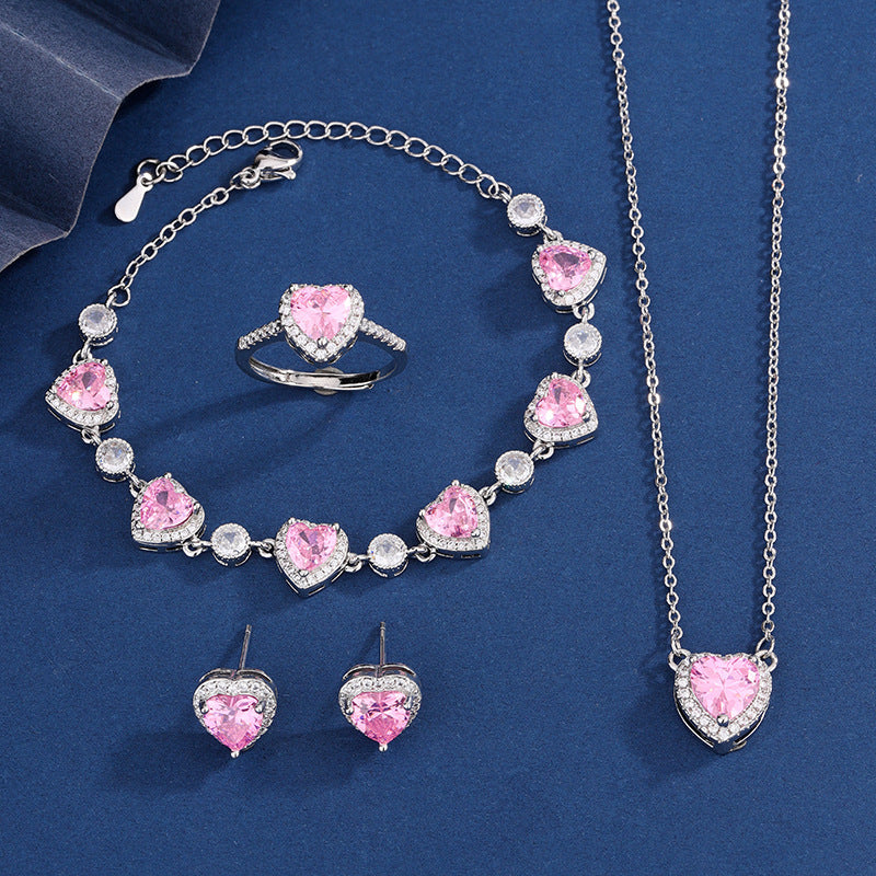 Juliette Amour Set | White Gold 16k