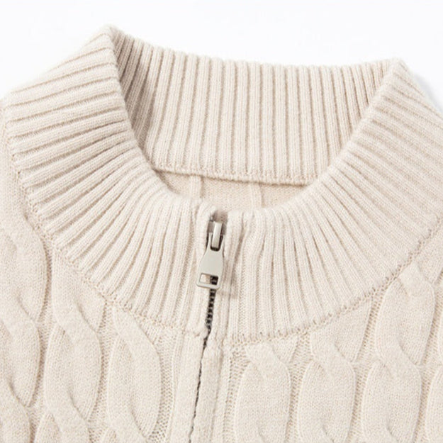 Sterling Wool Zip-Up Cardigan