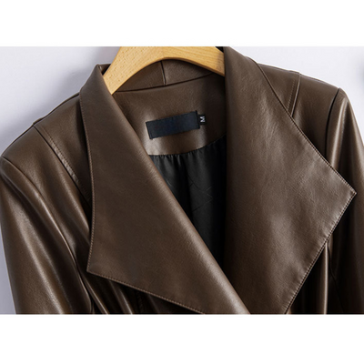 Brooklyn Leather Trench Coat