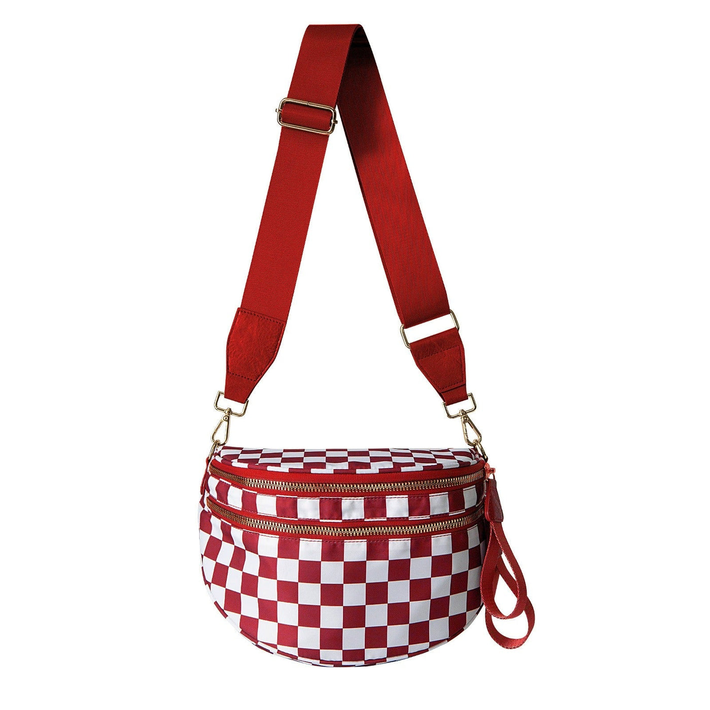 Cross Body Checkered Bum Sling Bag
