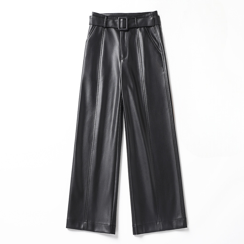 Serrano Belted Leather Pants