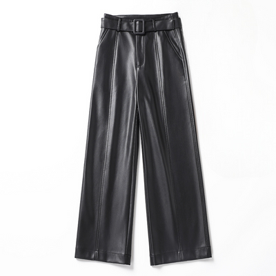 Serrano Belted Leather Pants