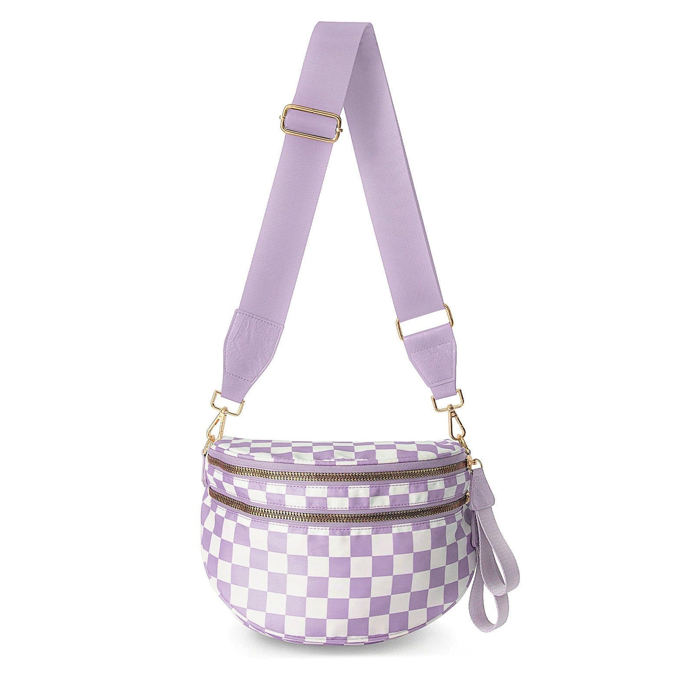 Cross Body Checkered Bum Sling Bag
