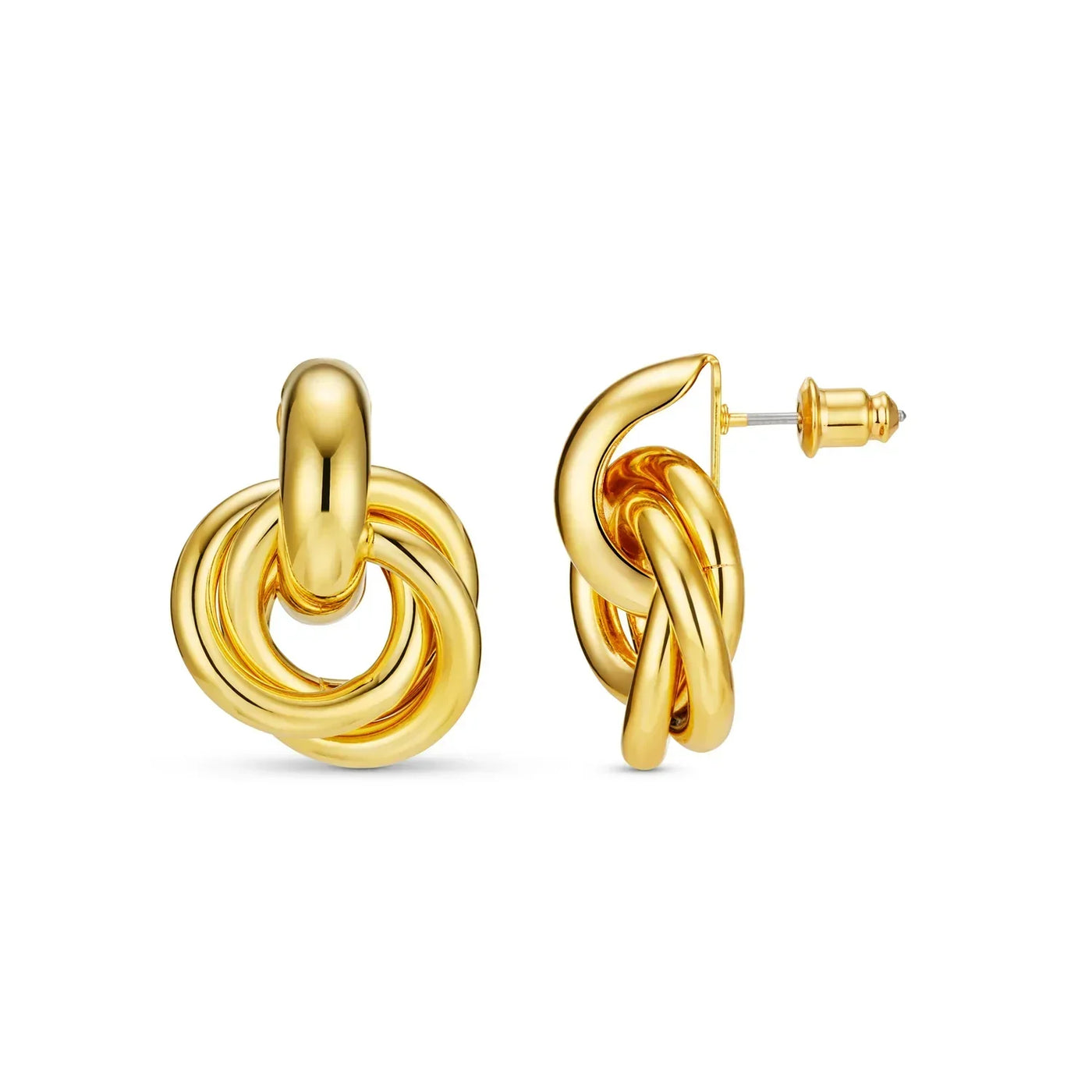 Statement Interlocking Earrings | Gold 14k
