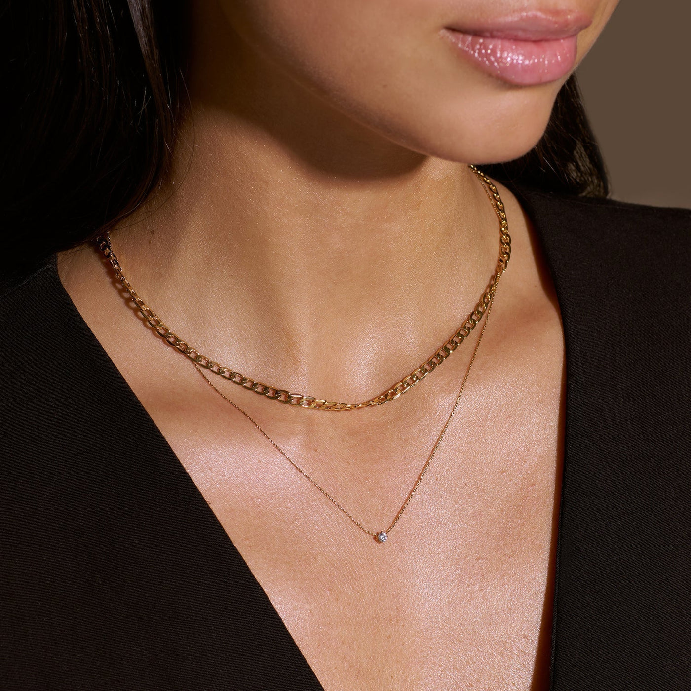 Flat Link Curb Chain Necklace | White Gold 16k