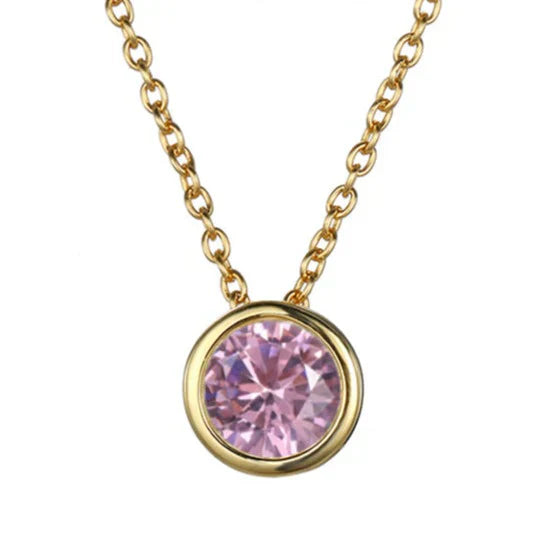Lunaria Gemmara Birthstone Necklace | Gold 18k