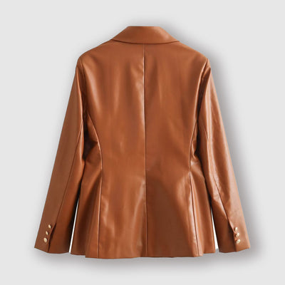 Ducale Oro – Double-Breasted Leather Blazer