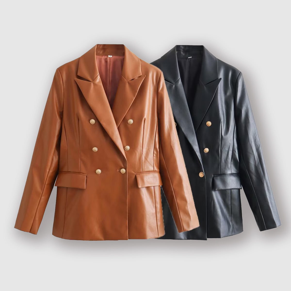 Ducale Oro – Double-Breasted Leather Blazer