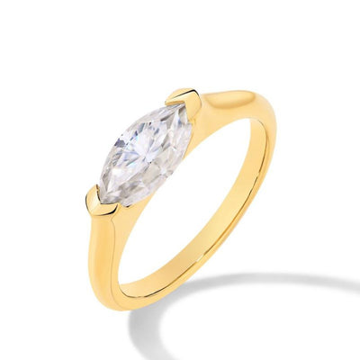 Hailey Playa Thin Ring | White Gold 18k