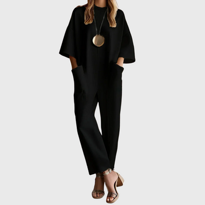 Victoria | Elegant Short Sleeve Jumpsuit