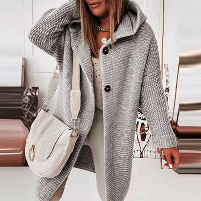 Megan | Women’s Hooded Long Sleeve Winter Cardigan