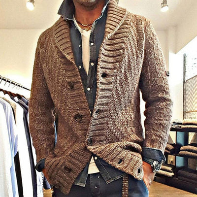 Avencea - Shawl Collar Cable Knit Vest with Pockets