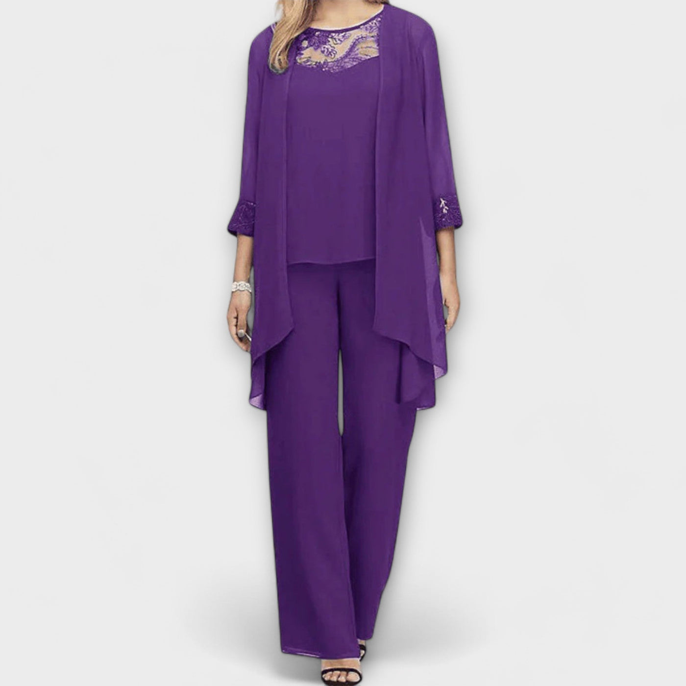 Constanza - 3-Piece Knit Set with Cardigan