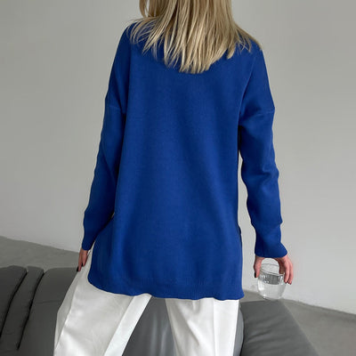 Avencea - Stylish Side Split Sweater