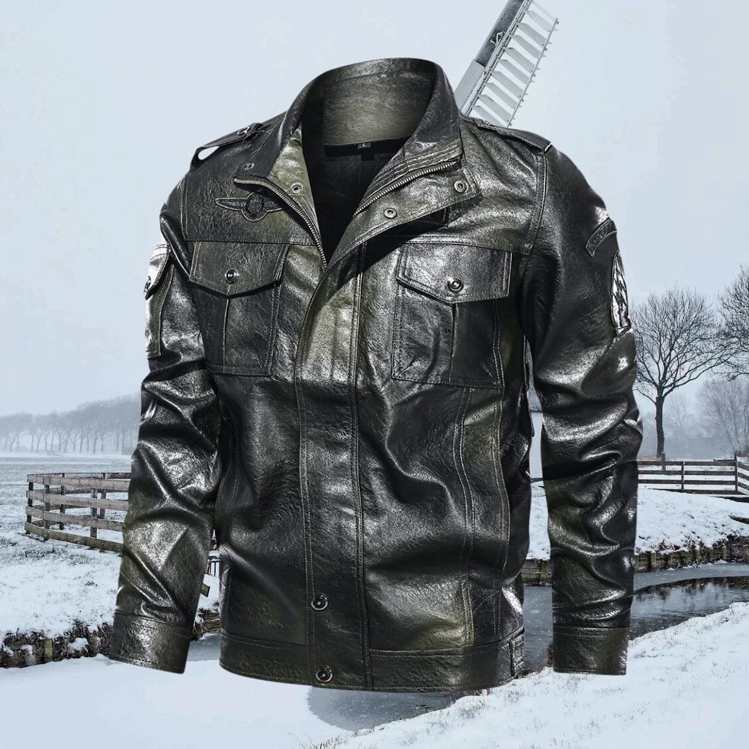 Avencea - Stylish Men's Leather Jacket for the Modern Gentleman