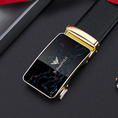 "Black Diamond" Leather Business Belt