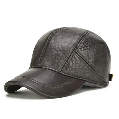 “Montana” Vintage Leather Cap