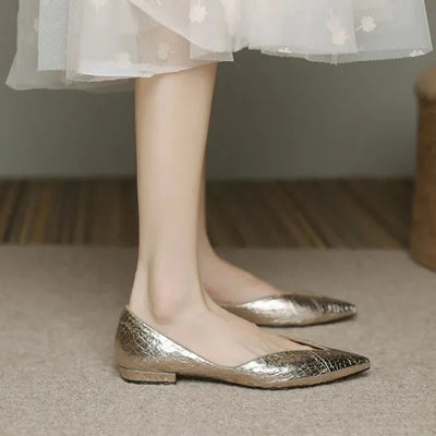 Milara - Pointed Leather Flats