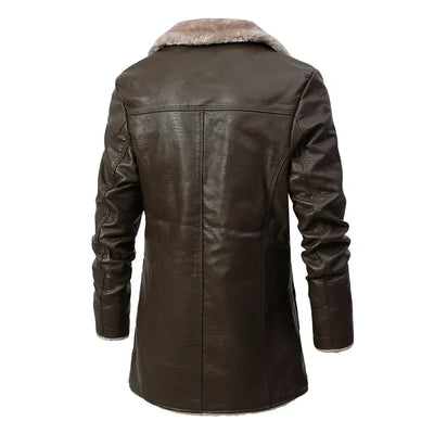 "Giorgio" Leather Winter Coat
