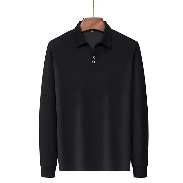 Edward Premium Long Sleeve Waffle Polo