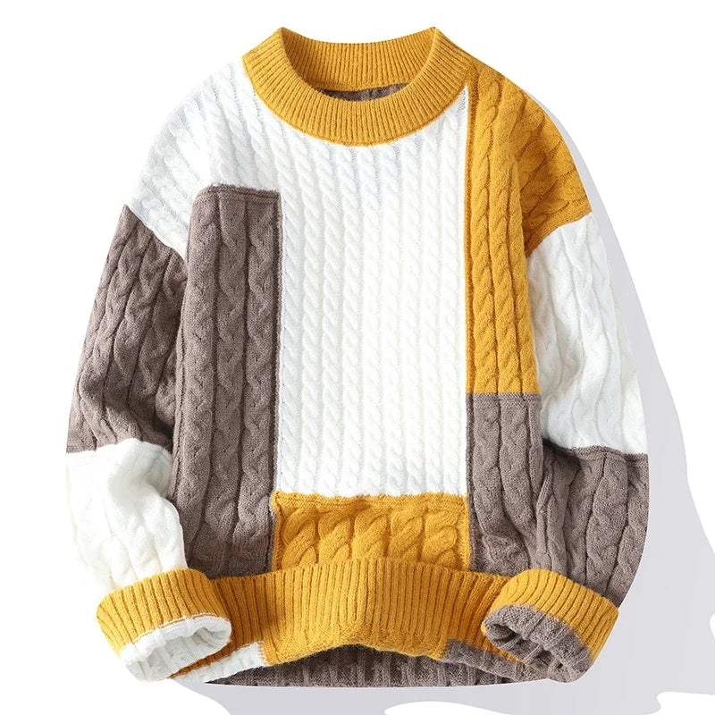 THE ARDEN COLORBLOCK CABLE | SWEATER