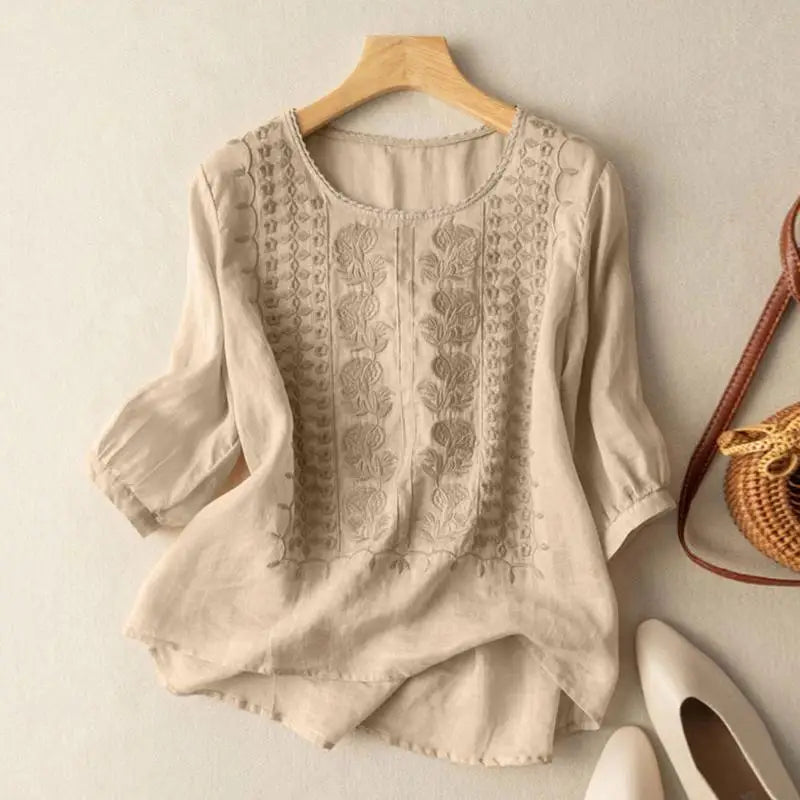 Aurora | Embroidered Relaxed Blouse